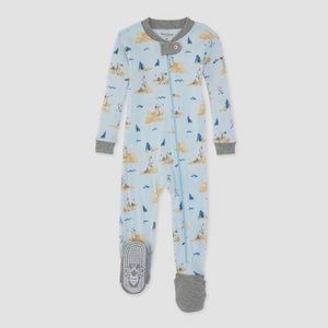 Burt’s Bees Baby Holiday Polar Bear Snowball Fight Organic Cotton Footie NEW